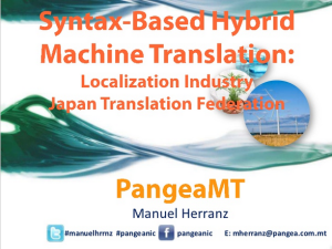 Pangeanic's Syntax-Based Hybrid Machine Translation